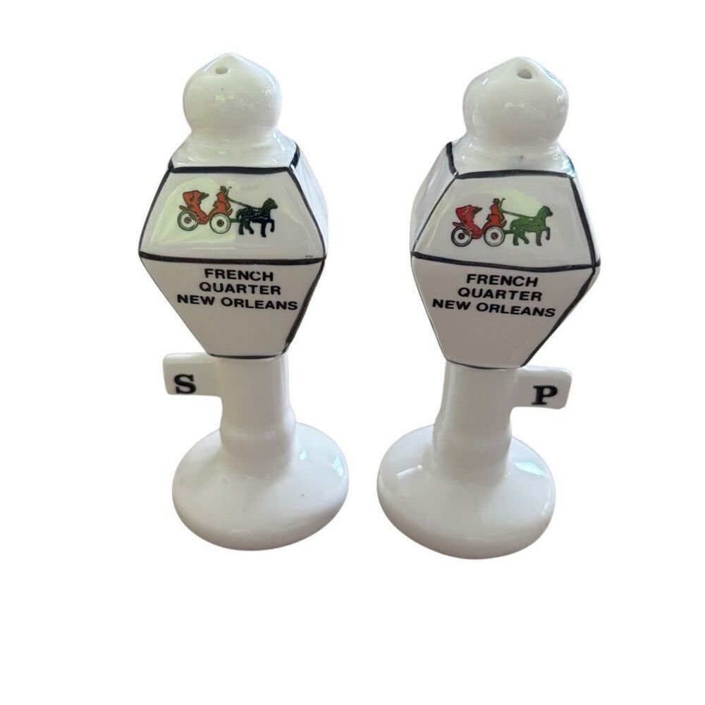 French Quarter New Orleans Ceramic Salt & Pepper Shakers